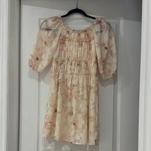 Zara Kids Dress with Pink Floral Pattern